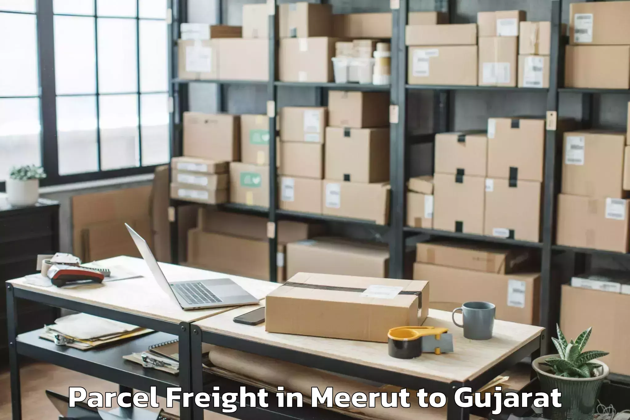 Book Meerut to Bhabhar Parcel Freight Online